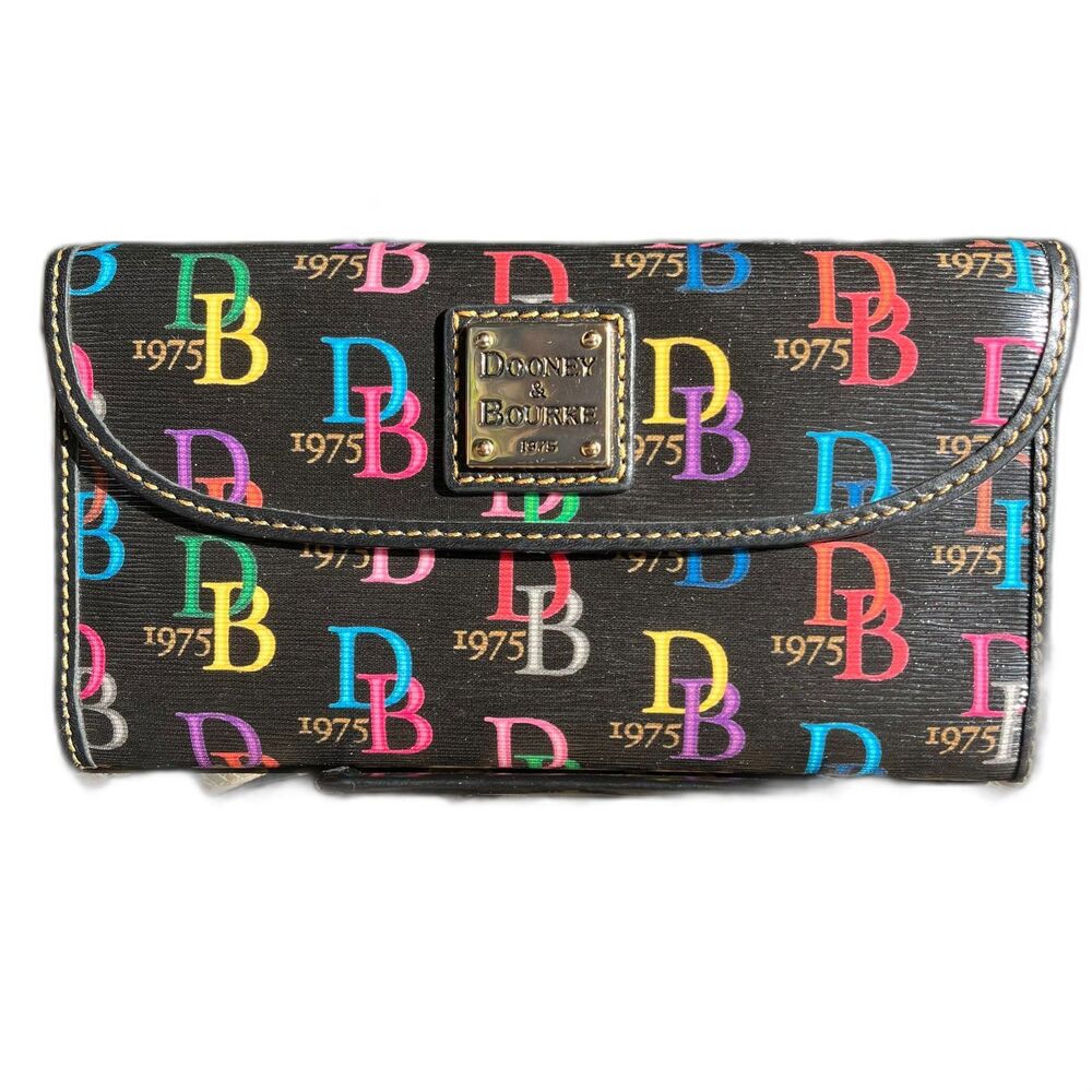 Dooney & Bourke Retro Clutch Wallet Db 1975 Black… - image 1